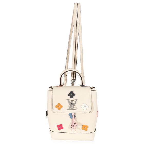 Louis Vuitton Creme Calfskin Mechanical Flower Lockme Mini Backpack - Picture 7 of 8